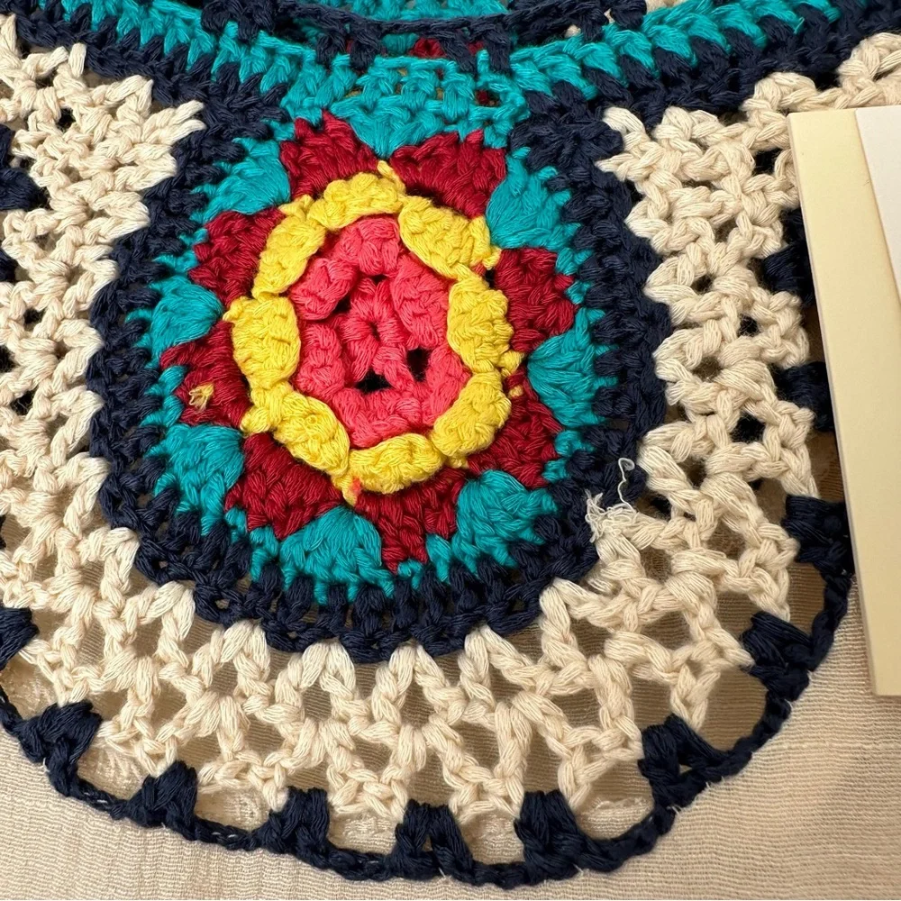 Beach‎ By Exist Crochet Cover-up Boho crochet cover up Beige NEW Bohemian cover